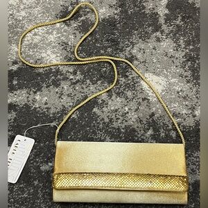 Vintage Carlo Fellini evening bag clutch purse Sunset Gold